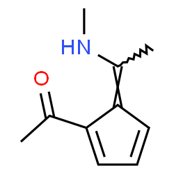 Ethanone, 1-[5-[1-(methylamino)ethylidene]-1,3-cyclopentadien-1-yl]- (9CI) Structure