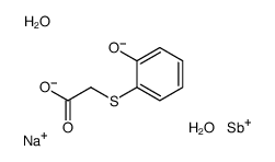 sodium,[2-(carboxylatomethylsulfanyl)phenoxy]antimony,dihydrate结构式