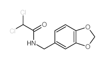 N-(benzo[1,3]dioxol-5-ylmethyl)-2,2-dichloro-acetamide结构式