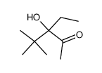 3-ethyl-3-hydroxy-4,4-dimethyl-pentan-2-one结构式