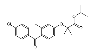 propan-2-yl 2-[4-(4-chlorobenzoyl)-3-methylphenoxy]-2-methylpropanoate Structure