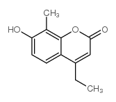 4-Ethyl-7-hydroxy-8-methyl-2H-chromen-2-one结构式