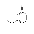 3-ethyl-4-methyl-pyridine-1-oxide结构式
