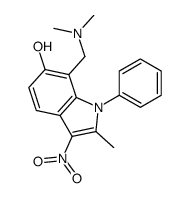 7-[(dimethylamino)methyl]-2-methyl-3-nitro-1-phenylindol-6-ol Structure