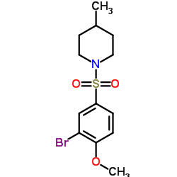 Piperidine, 1-​[(3-​bromo-​4-​methoxyphenyl)​sulfonyl]​-​4-​methyl-结构式