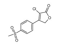3-chloro-4-(4'-methylsulfonylphenyl)-5H-furan-2-one结构式