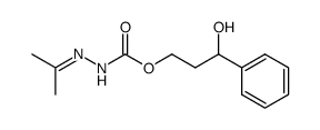 3-isopropylidene carbazic acid 3-hydroxy-3-phenylpropyl ester Structure