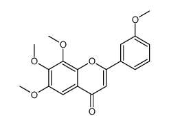 6,7,8-trimethoxy-2-(3-methoxyphenyl)chromen-4-one结构式