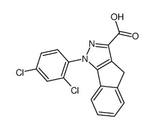1-(2,4-dichlorophenyl)-1,4-dihydro-1H-indeno[1,2-c]pyrazole-3-carboxylic acid结构式