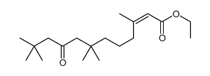 ethyl 3,7,7,11,11-pentamethyl-9-oxododec-2-enoate结构式