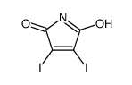3,4-diiodopyrrole-2,5-dione Structure