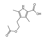 4-(2-acetyloxyethyl)-3,5-dimethyl-1H-pyrrole-2-carboxylic acid结构式