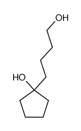 1-(4-Hydroxybutyl)cyclopentanol结构式