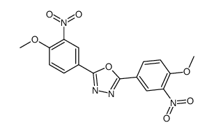 2,5-bis(4-methoxy-3-nitrophenyl)-1,3,4-oxadiazole结构式