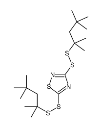 3,5-bis(2,4,4-trimethylpentan-2-yldisulfanyl)-1,2,4-thiadiazole Structure