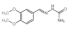 [(3,4-dimethoxyphenyl)methylideneamino]urea结构式