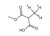 methyl hydrogen 2-((D3)methyl)propanedioate Structure
