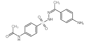 Benzenesulfonic acid,4-(acetylamino)-, 2-[1-(4-aminophenyl)ethylidene]hydrazide结构式