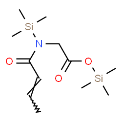 N-(1-Oxo-2-butenyl)-N-(trimethylsilyl)glycine trimethylsilyl ester Structure