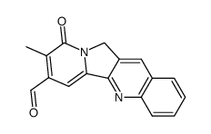 8-methyl-9-oxo-9,11-dihydro-indolizino[1,2-b]quinoline-7-carbaldehyde结构式