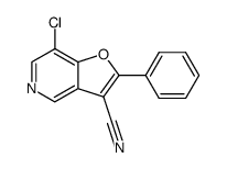 7-chloro-2-phenyl-furo[3,2-c]pyridine-3-carbonitrile Structure