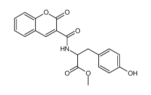N-(3-Cumarinylcarbonyl)-L-tyrosinmethylester Structure