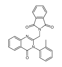 N-(4-oxo-3-o-tolyl-3,4-dihydro-quinazolin-2-ylmethyl)-phthalimide Structure