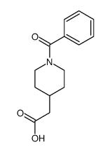 1-Benzoyl-4-piperidineacetic acid Structure