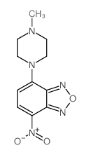 5-(4-methylpiperazin-1-yl)-2-nitro-8-oxa-7,9-diazabicyclo[4.3.0]nona-2,4,6,9-tetraene structure