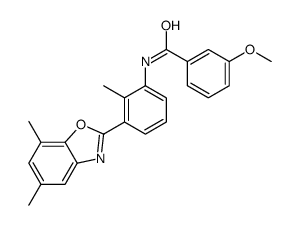 Benzamide, N-[3-(5,7-dimethyl-2-benzoxazolyl)-2-methylphenyl]-3-methoxy- (9CI) Structure