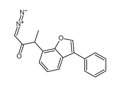 1-diazonio-3-(3-phenyl-1-benzofuran-7-yl)but-1-en-2-olate Structure