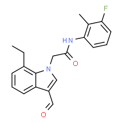1H-Indole-1-acetamide,7-ethyl-N-(3-fluoro-2-methylphenyl)-3-formyl-(9CI)结构式
