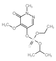 Phosphorothioic acid,O-(1,6-dihydro-5-methoxy-1-methyl-6-oxo-4-pyridazinyl) O-ethylO-(1-methylethyl) ester Structure