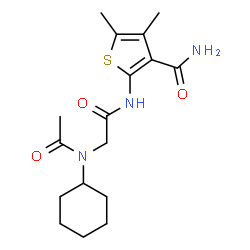 3-Thiophenecarboxamide,2-[[(acetylcyclohexylamino)acetyl]amino]-4,5-dimethyl-(9CI) structure