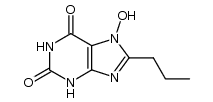 8-Propyl-7-hydroxyxanthine结构式