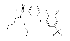 N,N-Dibutyl-4-(2,6-dichloro-4-trifluoromethyl-phenoxy)-benzenesulfonamide结构式
