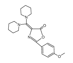 4-(di-piperidin-1-yl-methylene)-2-(4-methoxy-phenyl)-4H-oxazol-5-one Structure