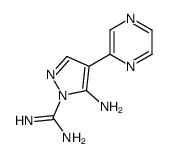 5-amino-4-pyrazin-2-ylpyrazole-1-carboximidamide结构式