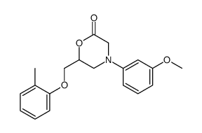 4-(3-methoxyphenyl)-6-[(2-methylphenoxy)methyl]morpholin-2-one结构式