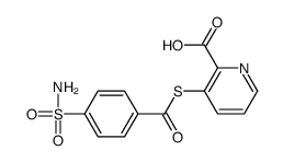 3-(4-sulfamoylbenzoyl)sulfanylpyridine-2-carboxylic acid结构式