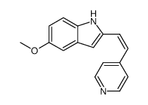 cis-1-(5-methoxy-2-indolyl)-2-(4-pyridyl)ethylene结构式