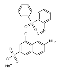 sodium 6-amino-4-hydroxy-5-[[2-(phenylsulphonyl)phenyl]azo]naphthalene-2-sulphonate picture