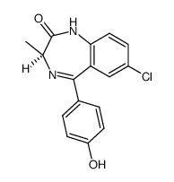 7-chloro-5-(4-hydroxy-phenyl)-3-methyl-1,3-dihydro-benzo[e][1,4]diazepin-2-one Structure