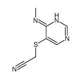 2-[4-(methylamino)pyrimidin-5-yl]sulfanylacetonitrile Structure