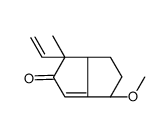 2(1H)-Pentalenone,1-ethenyl-4,5,6,6a-tetrahydro-4-methoxy-1-methyl-,(1R,4R,6aS)-rel-(9CI) Structure