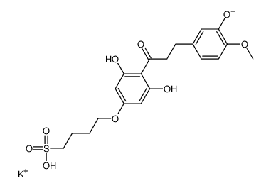 potassium,4-[3,5-dihydroxy-4-[3-(3-hydroxy-4-methoxyphenyl)propanoyl]phenoxy]butane-1-sulfonate Structure