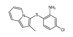 5-chloro-2-(2-methylindolizin-3-yl)sulfanylaniline结构式