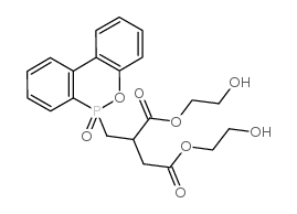 bis(2-hydroxyethyl) (6H-dibenz[c,e][1,2]oxaphosphorin-6-ylmethyl)succinate P-oxide Structure