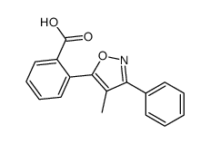 2-(4-methyl-3-phenyl-1,2-oxazol-5-yl)benzoic acid Structure