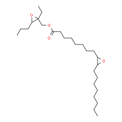 8-(3-Octyloxirane-2-yl)octanoic acid (2-ethyl-3-propyloxirane-2-yl)methyl ester structure